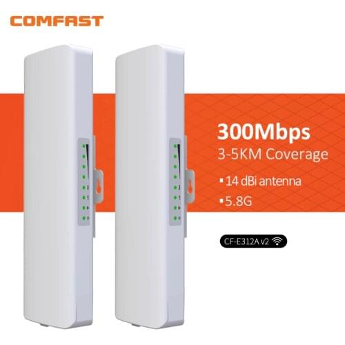 Outdoor Wireless Access Point Signal Amplifier Bridge 300Mbps Wi-Fi Range Extender 5.8G Repetidor Wifi 802.11n/an Signal Booster