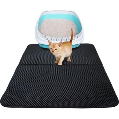 Waterproof Cats Mat Accessories Pet Cat Litter Mat EVA Double Layer Cat Litter Trapping Pet Litter Cat Mat Clean Pad Products