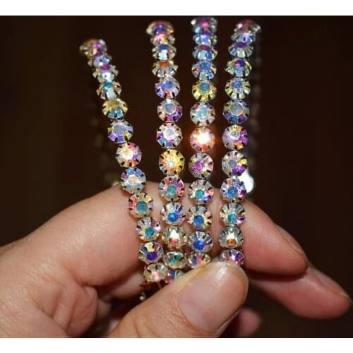 Hot Sale Shiny AB Color Crystal Gems Women Hoop Earrings Jewelry Bohemian Big Circle Collection Earrings Accessories