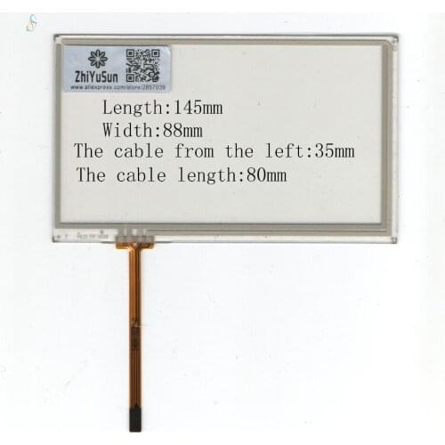 ZhiYuSun Wholesale HLD-TP-3036 145mm*88mm NEW 6inch 4 line For Car DVD touch screen panel145*88 Sensor glass this is compatible