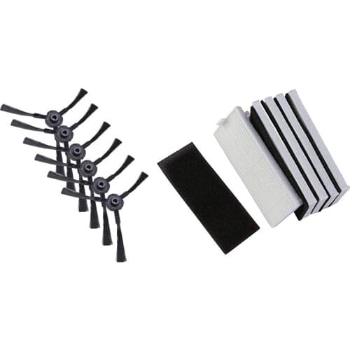 1 Set Sponge Hepa Filter & 6 Pcs Side Brush Right Left