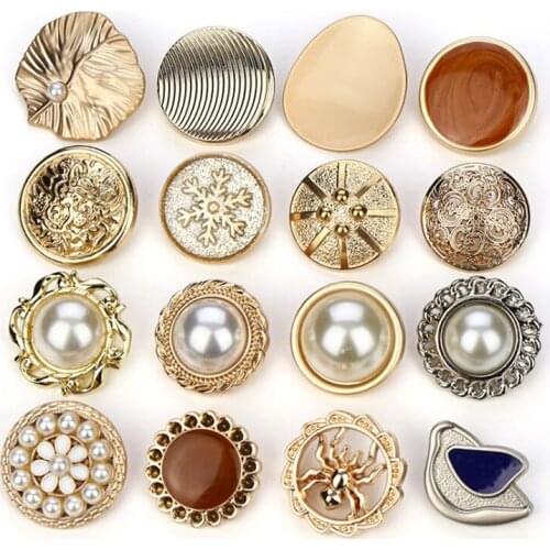100 pieces High-grade clothes metal button knit sweater windbreaker woolen coat pearl decorative buttons for clothing