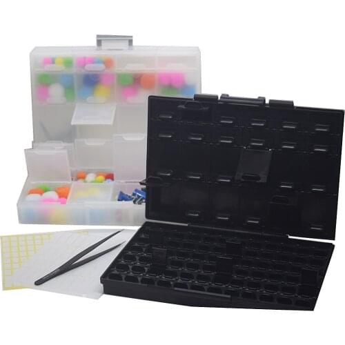 2pcs AideTek BOXALL24+96AS Empty boxes enclosure SMD SMT parts compartments Lids Beads Craft Organizer