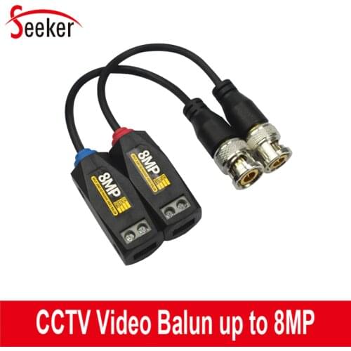 20 pairs/lot up to 8MP CCTV Passive Video Balun Realtime Transmision UTP Cat5/6 for CVI TVI AHD CVBS Security Cameras