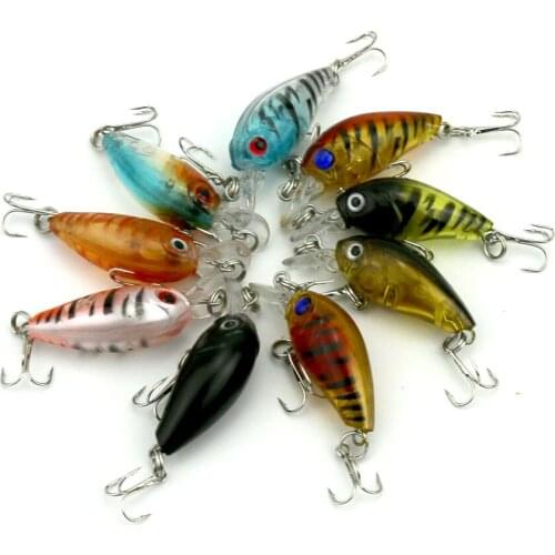 30pc Crankbait floating Fishing lure fishing tackle 9 colors 4.5CM 4G isca artificial pike trolling fishing hard bait Crank lure