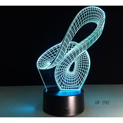 3D Illusion Lamp LED Night Light 3D Abstract Graphics Acrylic Lamparas Atmosphere Lamp Novelty Lighting Home Decorate AW-292