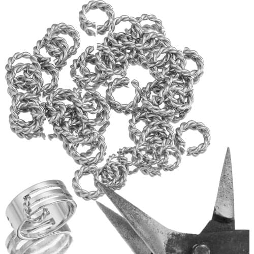 50pcs/lot 6/8/10/12mm Special Stainless Steel Spiral Open Split Jump Rings Connectors for Jewelry Making Accessories Wholesale