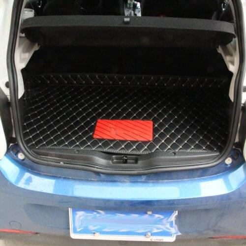 Fits for Mercedes-Benz smart foufour fortwo 09-19 car styling accessories trunk mat full surrounded by tail box slot box mat red