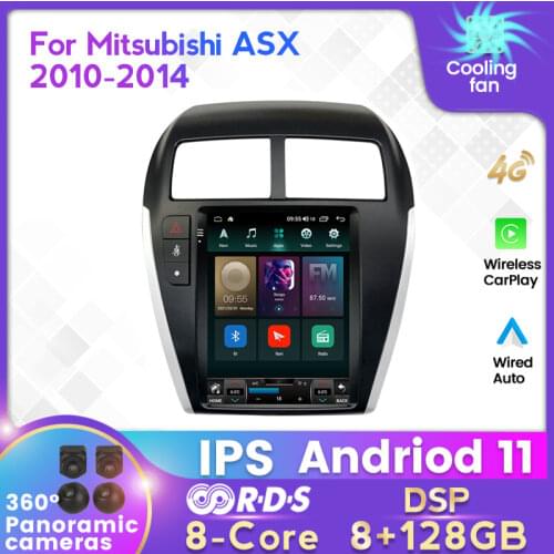 Tesla Screen Android 11 Car Radio Multimedia Video Player For Mitsubishi ASX 2010 2012 2013 2014 -2017 Navigation GPS Audio 2din