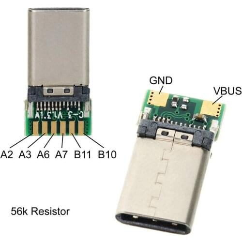 CYSM CY DIY 24pin USB 3.1 Type C USB-C Male Plug Connector SMT type with PC Board
