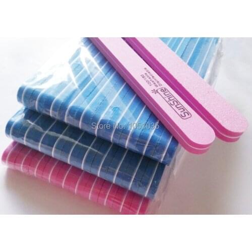 Good Quality 100/180 grits square Sponge Nail File manicre tool nail sanding file 50 Pcs/Lot