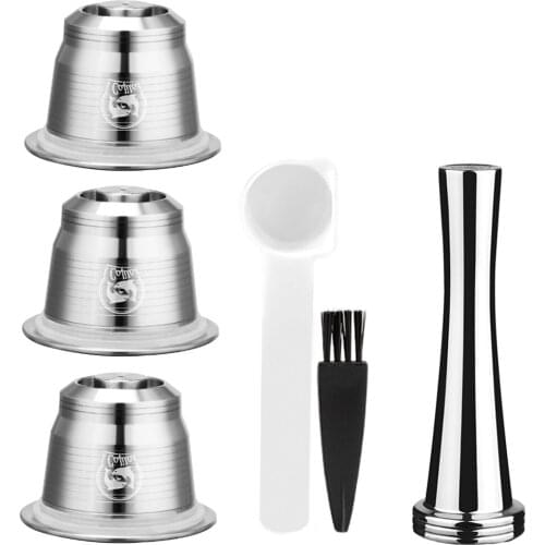 Stainless Steel Capsule Coffee Pod Filters Baskets Mesh Filter Reusable Kitchen Cafe Accessories