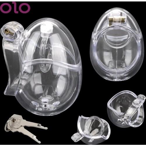 OLO Scrotum Ball Stretcher Cock Rings Sex Toys For Men With Thorn Ring Male Chastity Cage Lock Devices Penis Cage