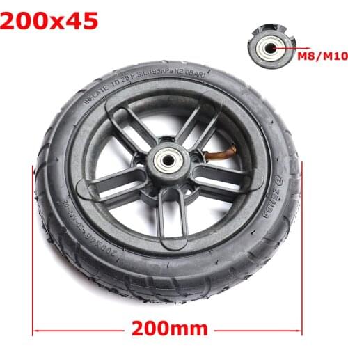 8mm 10mm inner hole Good quality wheel 200x45 wheel 8 inch Wheel with hub Tyre & Tube motorcycle parts electric scooter