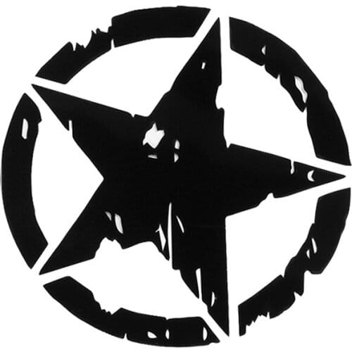 Creative Car Stickers Five-pointed Star ARMY Star Graphic Decals Motorcycle Car Body/Window Stickers Vinyl Car-styling,15cm*15cm
