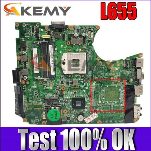 Akemy Laptop Motherboard For Toshiba Satellite L655 31BL6MB00N0 A000075480 DA0BL6MB6G1 HM55 GMA HD DDR3