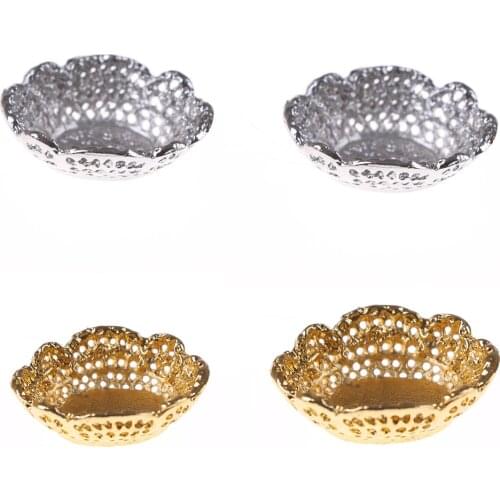 2Pcs Mini Fruit Tray Simulation Furniture Plate Model Kitchen Toys for Doll House Decor 1/12 Dollhouse Miniature Accessories