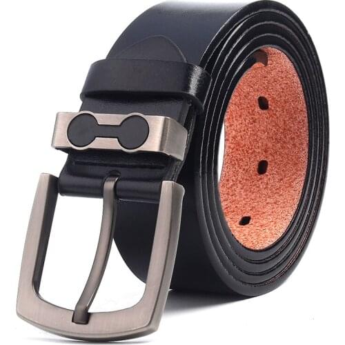 Fashion Vintage Style Pin Buckle Men Leather Belt High Quality Luxury Brand Pin Buckle Belts For Men Belts Cummerbunds cinturon