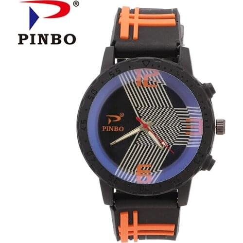 New Mens Fashion Quartz Sports Outdoor Mountaineering Spring Outing Silicone Comfortable Strap Watch Erkek Saat