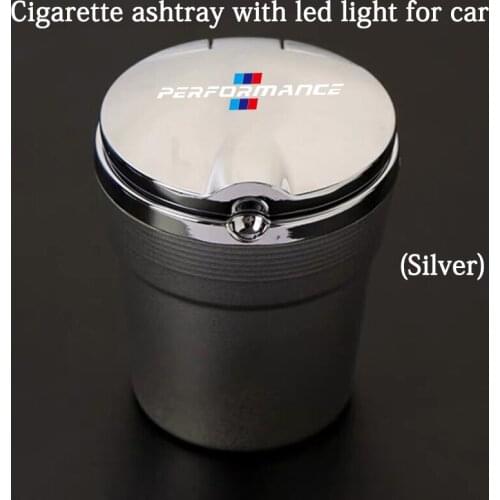 Suitable for bmw m e90 e60 f30 f31 f10 e39 e36 accessories car ashtray with blue LED Night Light, a variety of metal style logo