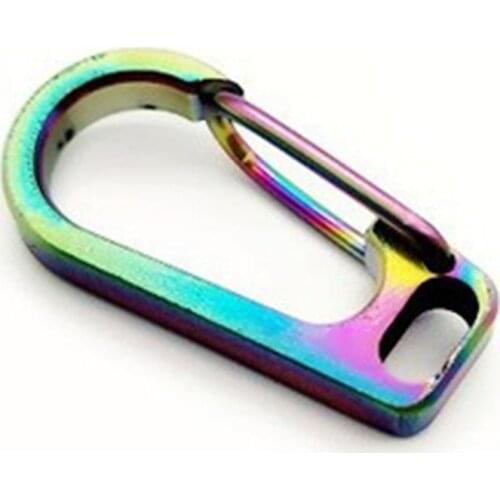 Portable Carabiner Clip Snap Hook Titanium Alloy Carabina Carbine Keychain Multifunctional Climbing Snap Clip Lock Buckle Hook