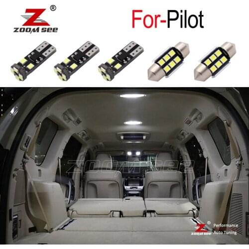 Professional White Canbus no error LED bulb interior map roof inside light kit For Honda Pilot (2003-2020) license plate lamp