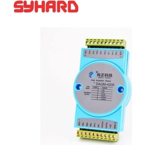 RS485 to analog output module 4-way/channel AO voltage current DA MODBUS to 4-20ma signal DAQM4206