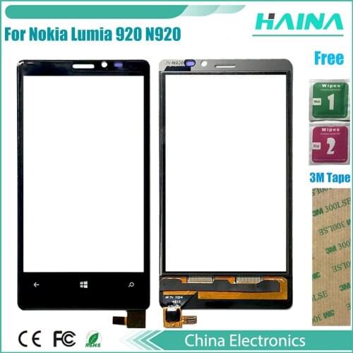 Original N920 Touch For Nokia Lumia 920 N920 TouchScreen Sensor Digitizer Glass Front Panel replacement NO LCD Display black