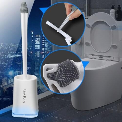 GURET TPR Toilet Brush With Long Handle Cleaning Brush No Dead Ends Bathroom Accessories Household Cleaning Tool For Bathroom