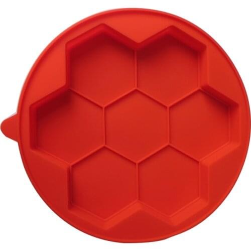 7 Grid Hexagonal Burger Press Mould Hamburger Patties Freezer Silicone Storage
