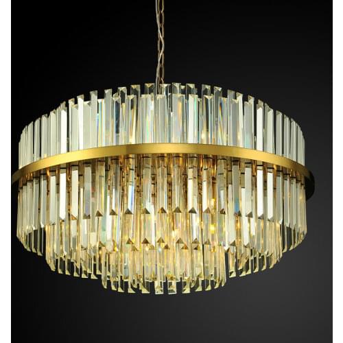 Modern Luxury K9 Crystal G9 Led Pendant Lights Gold Metal Living Room Deco Lamparas Living Room Led Luminarias Hang Lamp Fixture