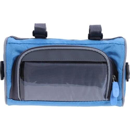 Mountain Bike Bicycle Bags Panniers Touch Screen Cycling Phone Bag Case Road Bike Front Tube Handlebar Cylinder Bag