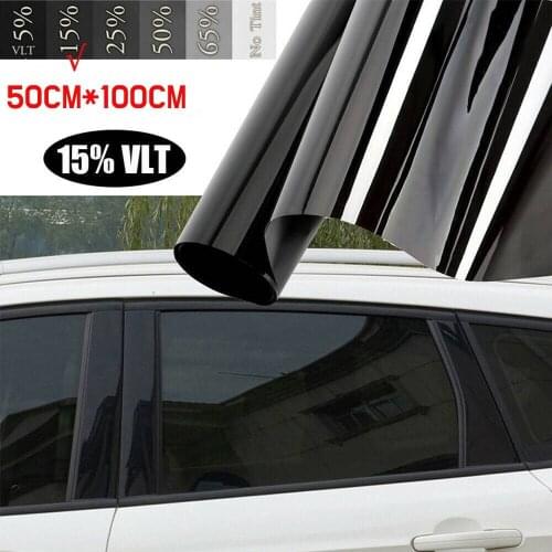 Dark Smoke Stickers 15% Car Casement Tint Roll 1M X 50CM Film Window Tinting With DIY Tool Thermal Insulation Accessories