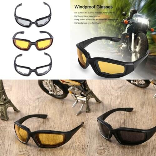 3 Pcs Padded Foam Wind Resistant Sunglasses Motorcycle Riding Glasses