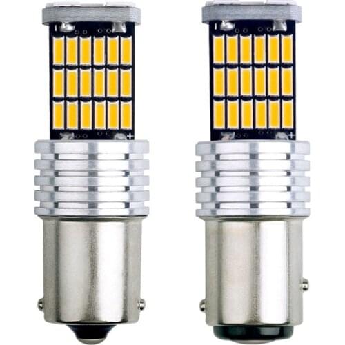 1PCS CANBUS 1156 BA15S P21W LED Bulbs 1157 BAY15D T15 4014 45 SMD Car Turn Signal Bulb Brake Light Reverse Lamp White NO ERROR