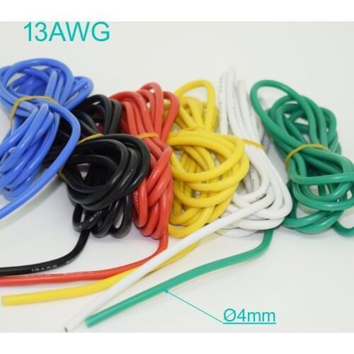 10M/33ft 13AWG Flexible Soft Silicone Wire Tin Copper RC Electronic Cable 6 Colors