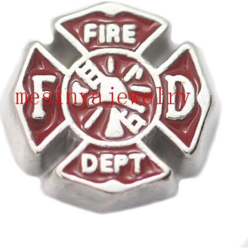 10pcs Fire Dept Custom Floating Charms For Glass Locket
