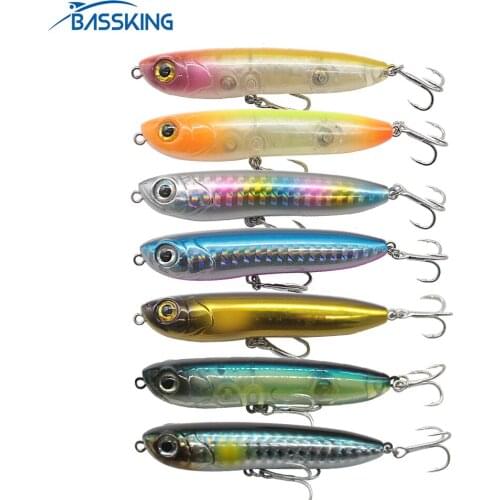 BASSKING Floating Pencil Bait 7cm7.5g Hard Fishing Lure Treble Hook Isca Artificial Para Pesca Leurre Lure Bait Fishing Wobblers