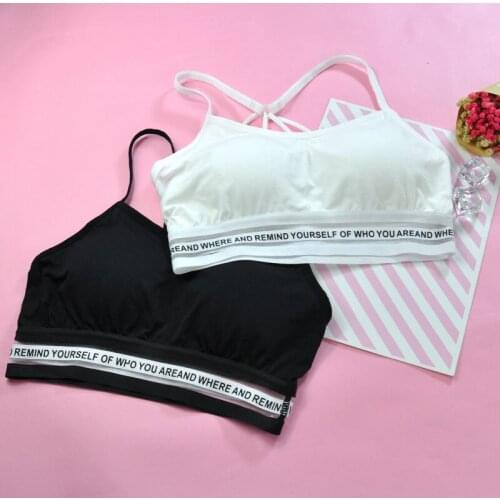 Girl Bra Cotton Young Girls Underwear Letter Children Sports Bras Teenage Girl Underwear Girls Training Bra Lingerie