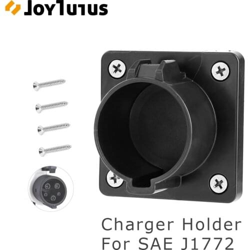 EV Charger Holder For UA Plug Dock EVSE Nozzle Holster Socket Holder For SAE J1772 Connector Electric Vehicle with 4 pcs Screws