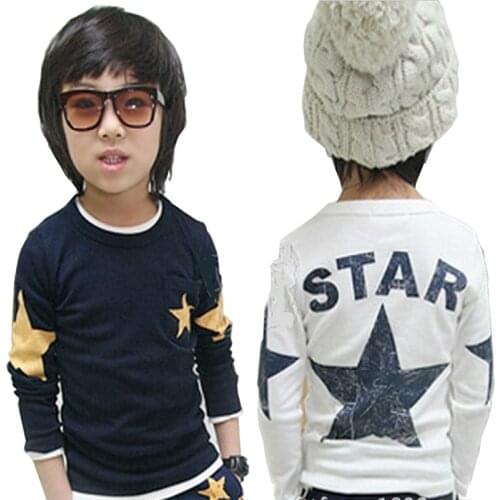 2020 kids clothes children t-shirts for baby boys spring autumn long sleeve t shirts star fashion 90~150