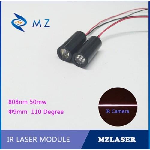 IR Line laser module 9mm 808nm 50mw Industrial Grade APC Drive Robot Sensor Laser Module