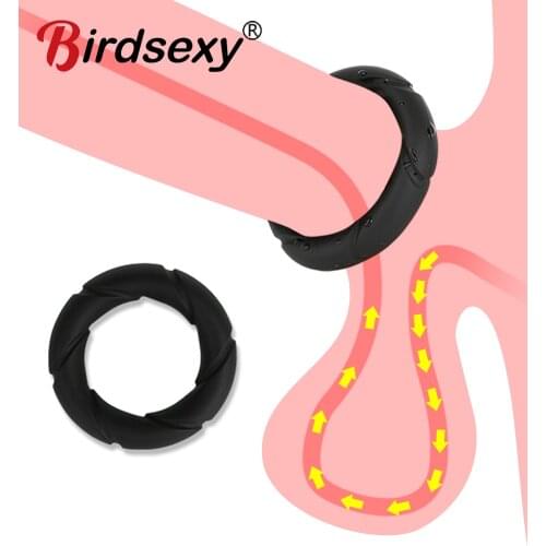 Penis Rings Cock Rings Penis Sleeve Penis Trainer Delay Ejaculation High Elasticity Time Lasting Sex Toys for Men Masturbators