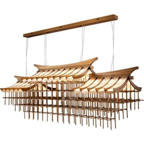 180cm/70.86" House Room Lampshade Gold LED 40W 10 Bulbs Pendant Lights Hanging Lamp PA0526