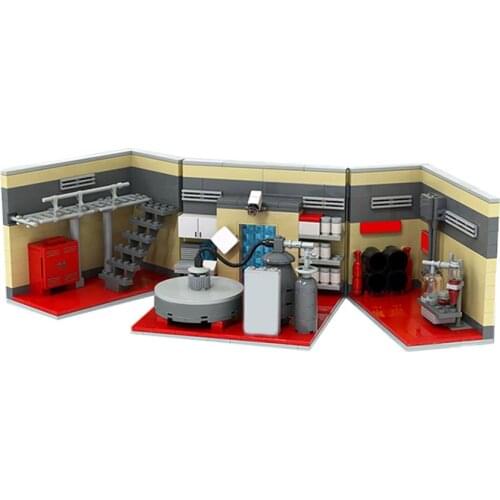 MOC Drug Manufacturing Laboratory City High-tech Destruction Laboratory Building Block Model Kids DIY Toys Education Best Gifts