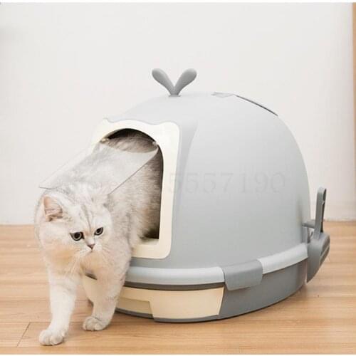 Cat Litter Large Fully Closed Cat Litter Cat Supplies Deodorant Semi-closed Cat Litter Box Anti-spatter Cat Toilet