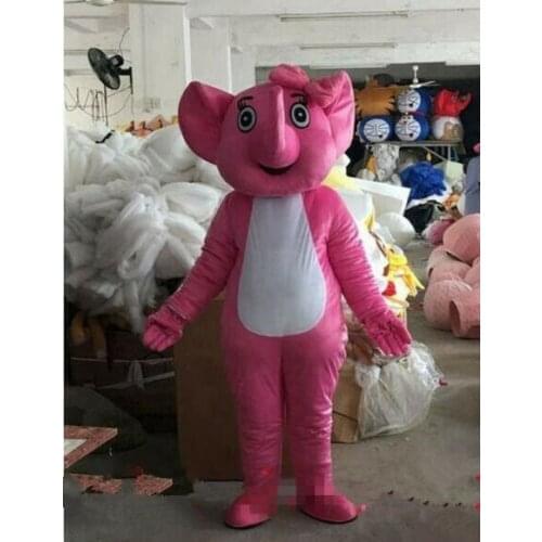 Red Elephant Mascot Costume Cosplay Party Game Dress Outfits Halloween Adults # Event Apparel Cartoon Character Birthday Clothes