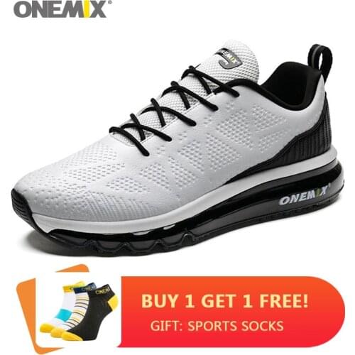 Onemix Air Cushion Man Running Shoes Waterproof Breathable For Women Sneakers Light Athletic Comfortable Jogging Sports Shoes
