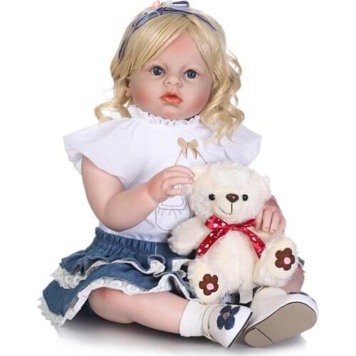 NPK lifelike silicone reborn baby dolls 28" 70CM reborn toddler girl dolls gift clothing shop model bebe girl reborn bonecas