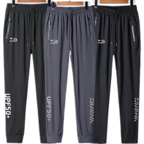 Daiwa Summer Quick-drying Fishing Ice Silk Pants Outdoor Waterproof Pants Breathable Elastic Trekking Climbing Fishing Pants
